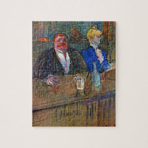 Quebra-cabeça No Bar de Toulouse Lautrec, Vintage Fine Art