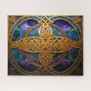 Quebra-cabeça Nó Celular Dourado Azul Roxo