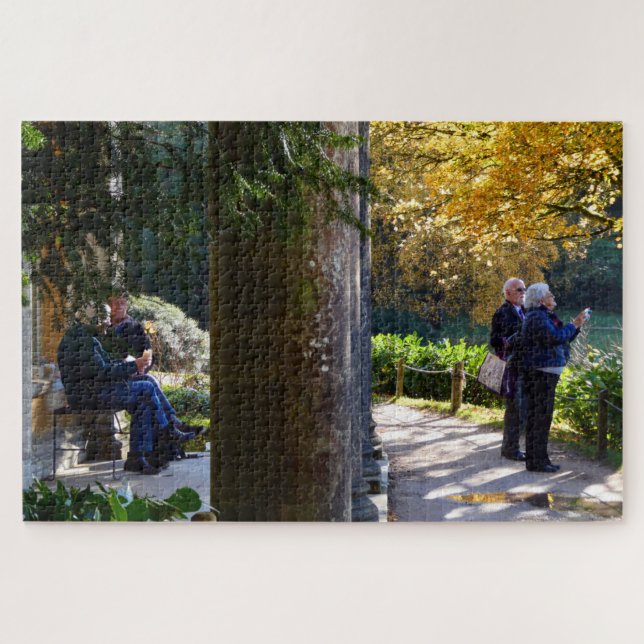 Quebra-cabeça No lago, Stourhead, Wiltshire. (Horizontal)