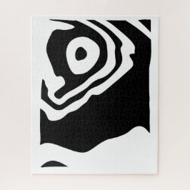 Quebra-cabeça No Profundo: Abstrato preto e branco