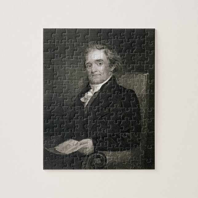 Quebra-cabeça Noah Webster (1758-1843) gravado por Frederick W. (Vertical)