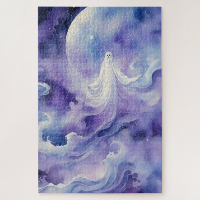 Quebra-cabeça Noite Assombrada - Espírito Fantasma nas Estrelas (Vertical)