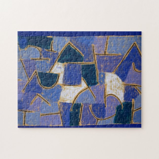 Quebra-cabeça Noite Azul, 1937, por Paul Klee (Horizontal)