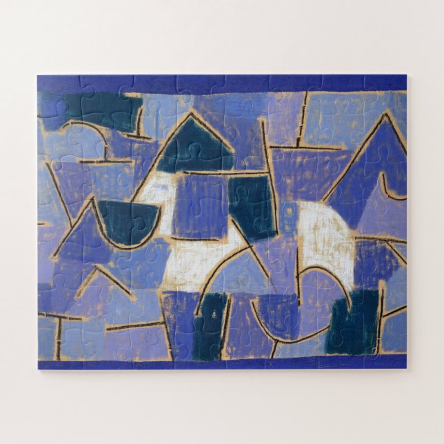 Quebra-cabeça Noite Azul de Paul Klee, Abstrato (Horizontal)