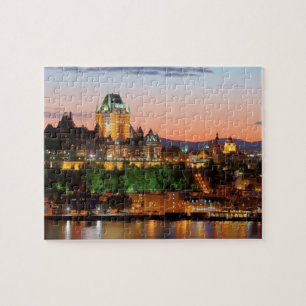 Quebra-cabeça noite da cidade de Quebec