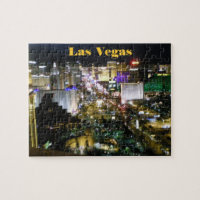 Noite da opinião aérea da tira de Las Vegas