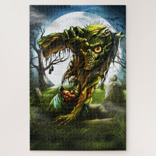 Quebra-cabeça Noite de Halloween Zumbi Ressuscitando Cemitério d