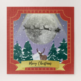 Quebra-cabeça Noite de Natais vintages Modernos com Papais noeis