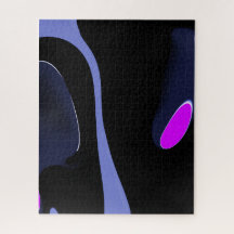 Noite do Cometa: Abstrato azul, roxo e preto