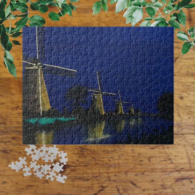 Quebra-cabeça Noite em Kinderdijk (Criador carregado)
