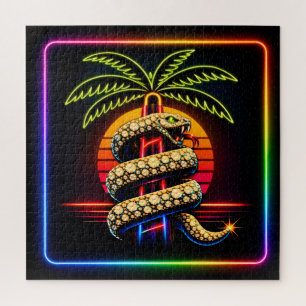 Quebra-cabeça Noites de Neon em Miami Opulência Diamante Luxo 