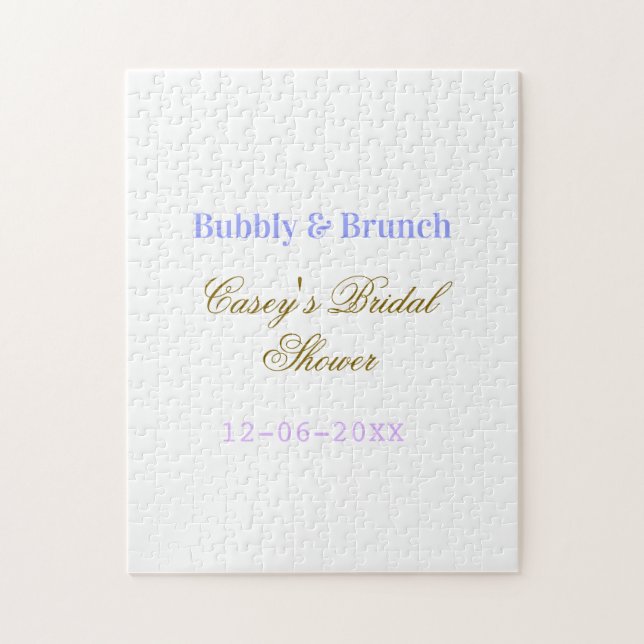 Quebra-cabeça Nome da data do chá de noiva borbulhante e brunch  (Vertical)