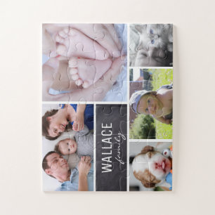 Quebra-cabeça Nome da família personalizada, fotografias, peças
