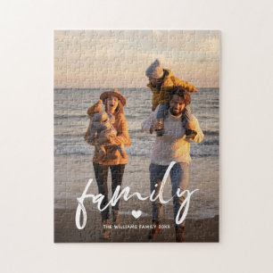 Quebra-cabeça Nome de Família de Foto Personalizada com Letra Mo