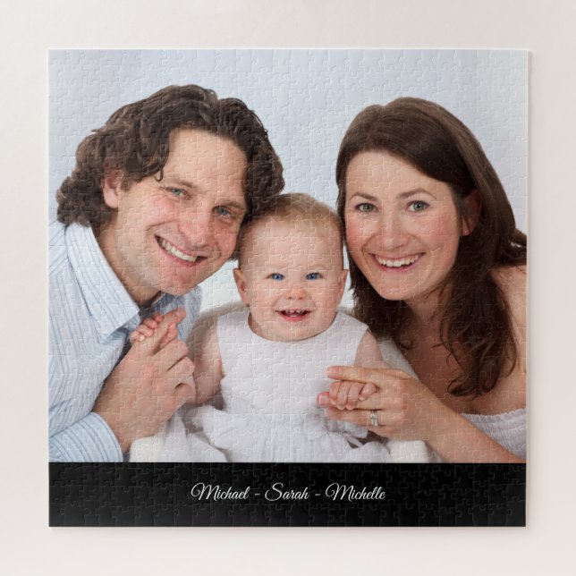 Quebra-cabeça Nome de Foto Personalizado Modelo Grande Quebra-ca (Horizontal)