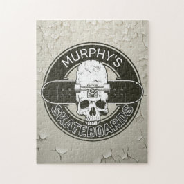 Quebra-cabeça NOME DE Skater Personalizado Skate Skate Skull