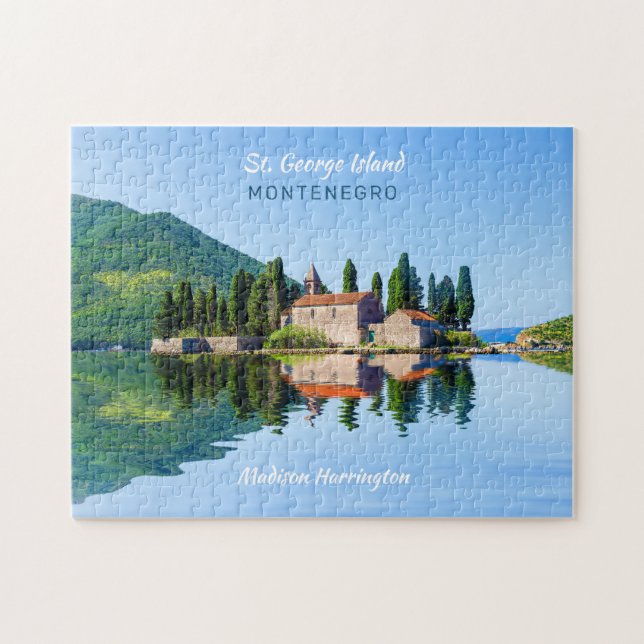 Quebra-cabeça Nome e texto personalizados Montenegro (Horizontal)