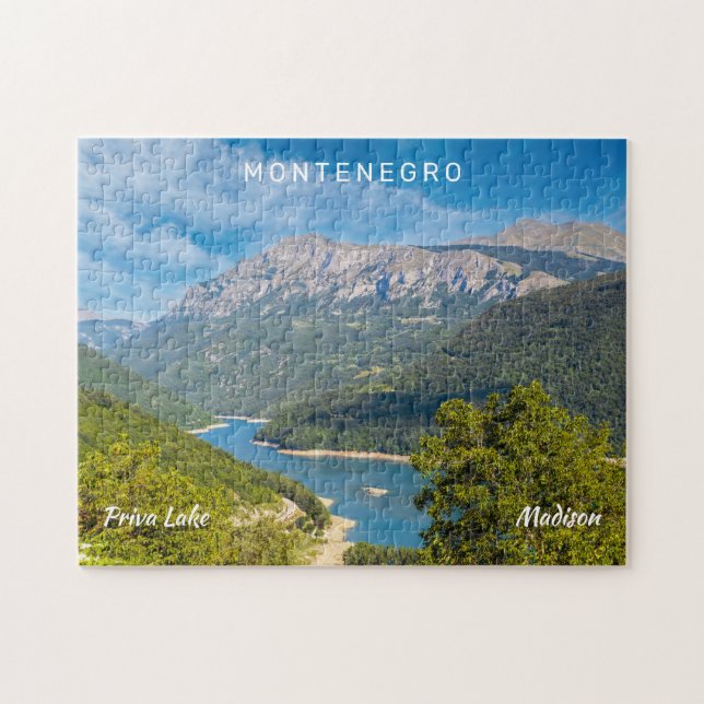 Quebra-cabeça Nome e texto personalizados Montenegro (Horizontal)