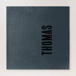 Quebra-cabeça Nome Mínimo Personalizado da Cinza de Carvão