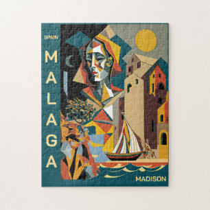 Quebra-cabeça Nome Personalizado Malaga Cubist