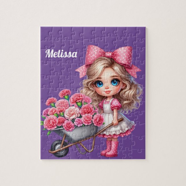 Quebra-cabeça Nome personalizado para meninas (Vertical)
