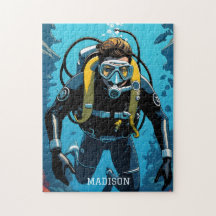 Nome personalizado Scuba Diver