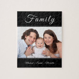 Quebra-cabeça Nomes Personalizados de Fotos da Família