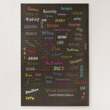 NOMES UNÍSSEXOS EM CAMISETAS/arteImpressões/PUZZLE