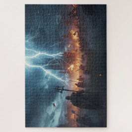 Quebra-cabeça Norse Mythology Battle Scene Jigsaw Puzzle