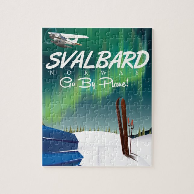 Quebra-cabeça norte Svalbard Norway poster de viagens (Vertical)