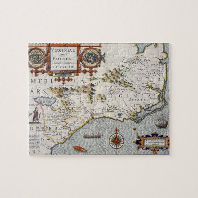 Quebra-cabeça North Carolina, intitulado 'artigo de Virginiae e (Horizontal)