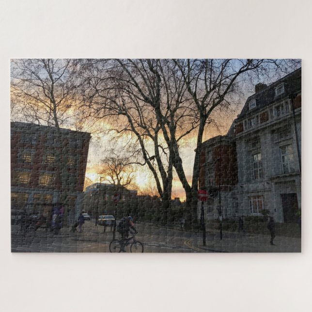 Quebra-cabeça North London Sunset UK England Fotografia (Horizontal)
