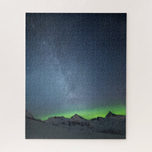 Quebra-cabeça Northern Lights Milky Way Galaxy
