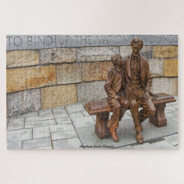 Quebra-cabeça Nós amamos Abraham Licoln Virginia Jigsee Quebra-c (Horizontal)
