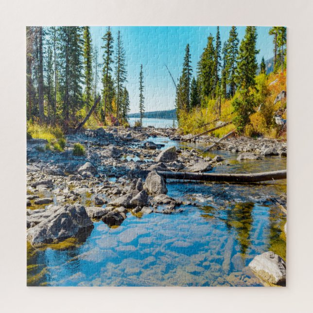 Quebra-cabeça Nós Amamos o Lago Tranquility Wyoming. (Vertical)