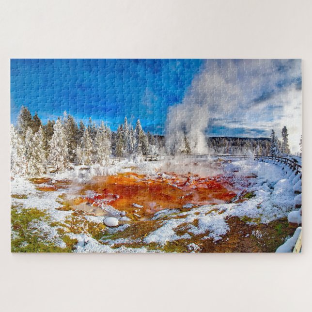 Quebra-cabeça Nós amamos o Parque Nacional de Yellowstone (Horizontal)