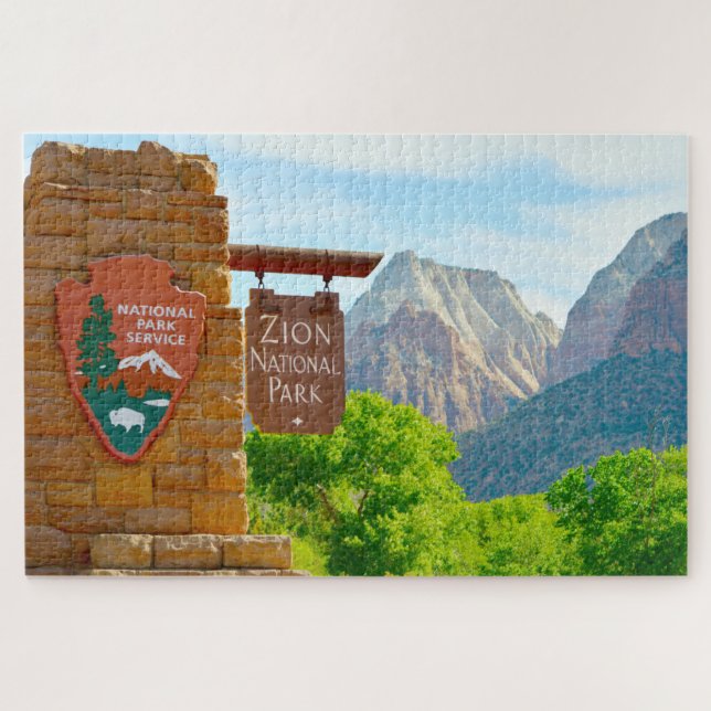 Quebra-cabeça Nós Amamos o Parque Nacional Zion Utah (Horizontal)