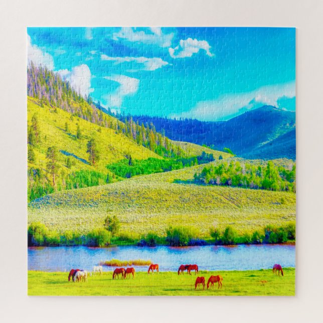 Quebra-cabeça Nós Amamos Wyoming. (Vertical)