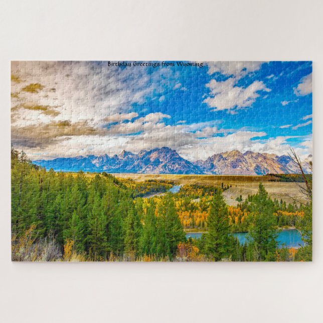 Quebra-cabeça Nós amamos Wyoming Jigsaw Puzzle (Horizontal)