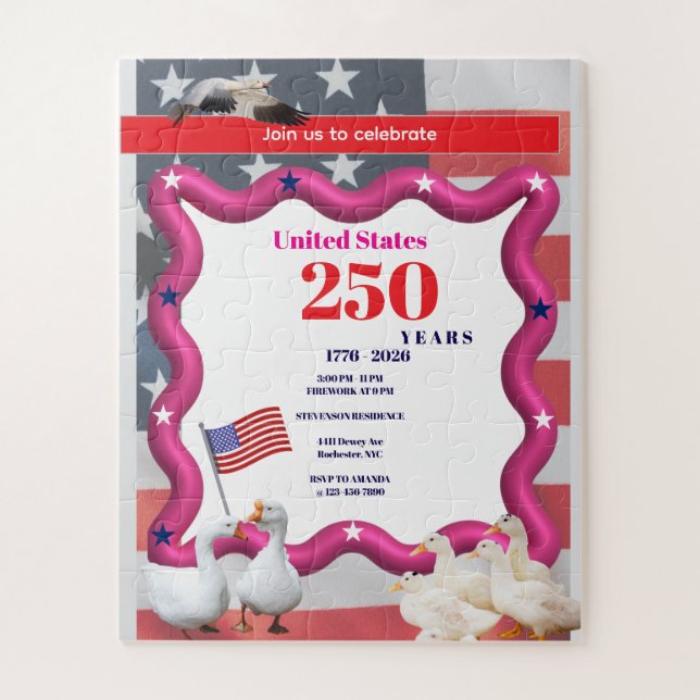 Quebra-cabeça Nós Os Gansos Bobos Celebração Engraçada de 250º A (Vertical)