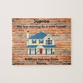 Quebra-cabeça Nós somos surpresa movente da casa da casa nova