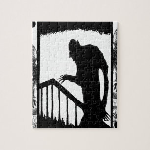 Quebra-cabeça Nosferatu-sombra nas escadas