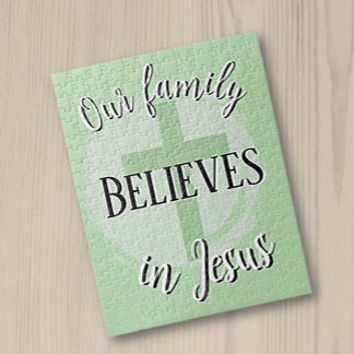 Quebra-cabeça Nossa Família Acredita em Jesus