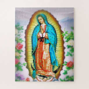 Quebra-cabeça Nossa Senhora de Guadalupe Floral