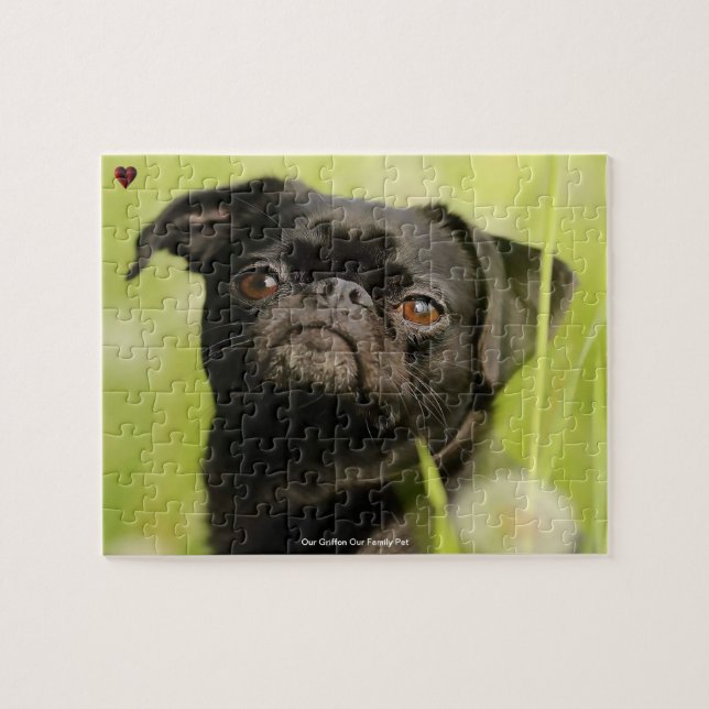 Quebra-cabeça Nosso Cachorro Griffon Nosso Pet Família (Horizontal)