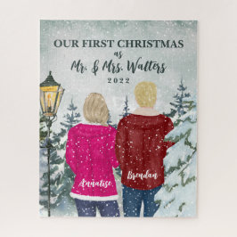 Quebra-cabeça Nosso Primeiro Natal como Sr. e Sra. Casada