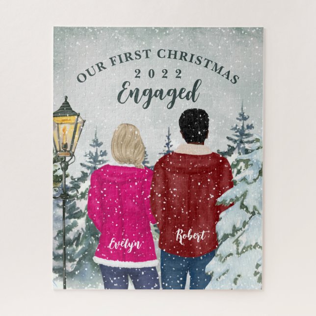 Quebra-cabeça Nosso Primeiro Natal Envolvido (Vertical)