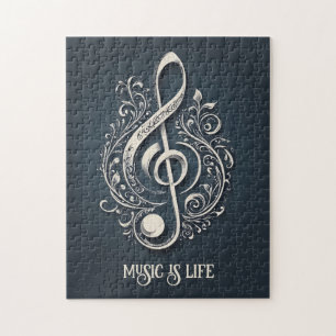 Quebra-cabeça Nota de Limpeza Musical de Texto Personalizado