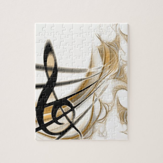 Quebra-cabeça Nota Musical Elegante (Vertical)