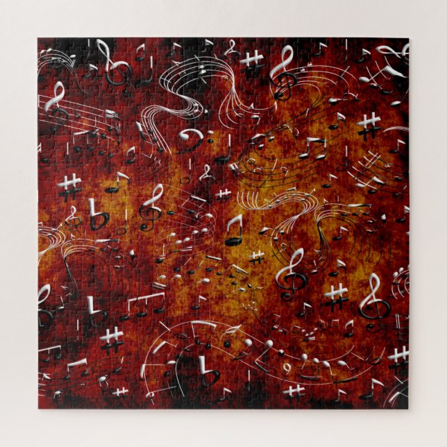 Quebra-cabeça Notas Musicais (Vertical)